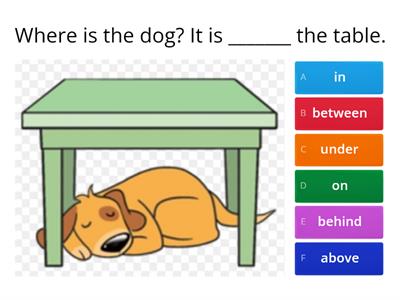 Elem Prepositions of place