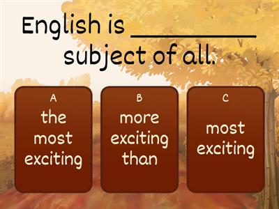 7A Comparatives and superlatives