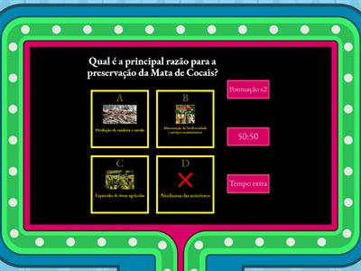 Tema: Preservação e conservação, economia, fauna e flora da Mata de Cocais e Mangues