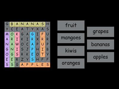 Fruit Wordsearch