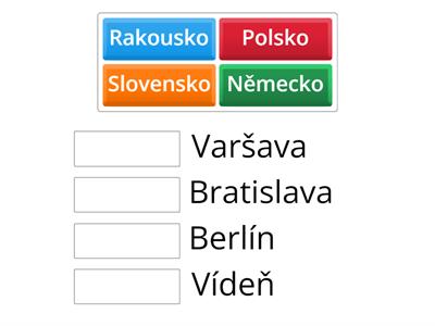 Sousední státy ČR - hlavní města