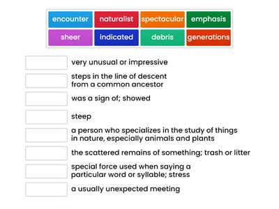 Unit 1 Week 3 Vocab Camping With the President