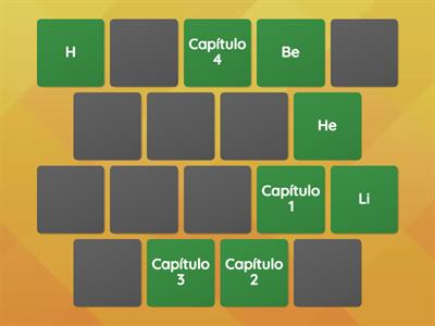 24 - Parejas - Une los capítulos con su elemento correspondiente - Química