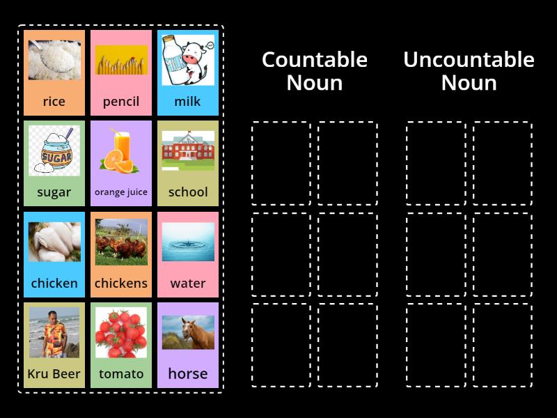 Countable / Uncountable Noun - Group sort