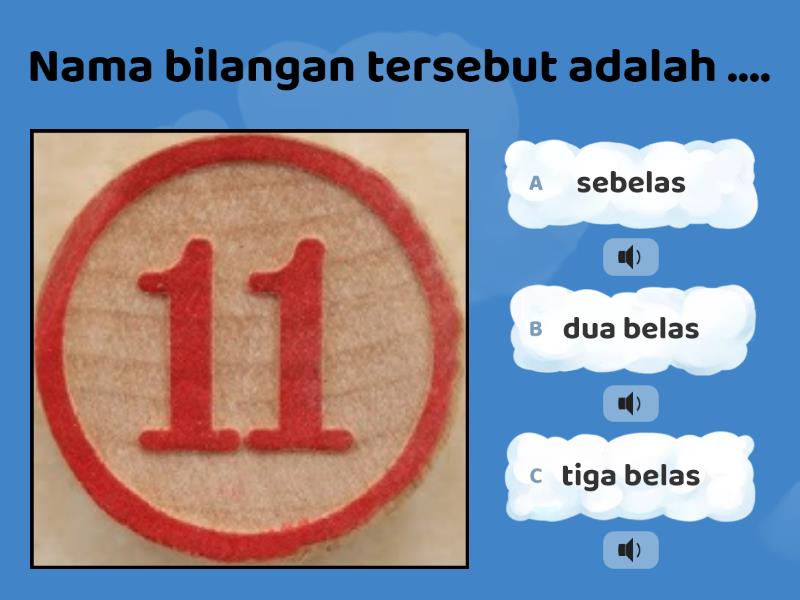 Mengenal Lambang Bilangan Dan Nama Bilangan 11 20 Quiz 5472