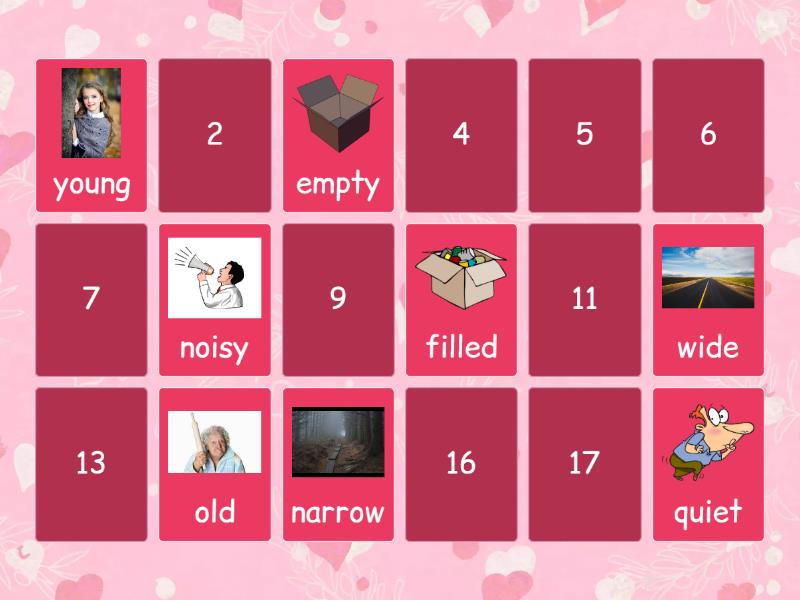 Antonyms Matching Matching Pairs