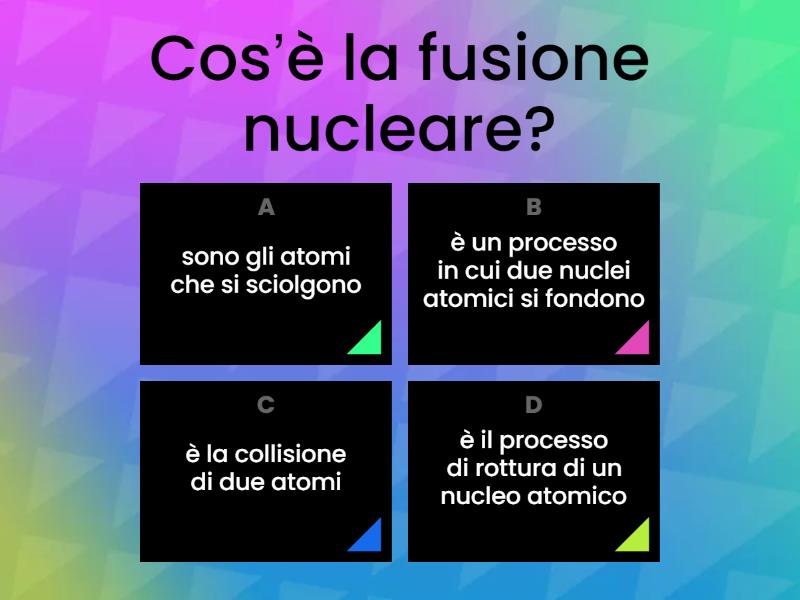 La Fusione Nucleare Quiz