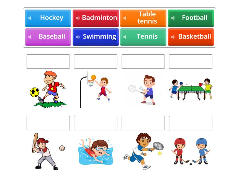 Topic: Sports and Hobbies! - Matching Game! - Match up