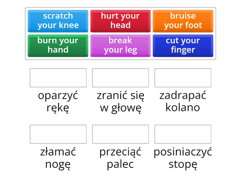 wordwall brainy 6 unit 6 injuries