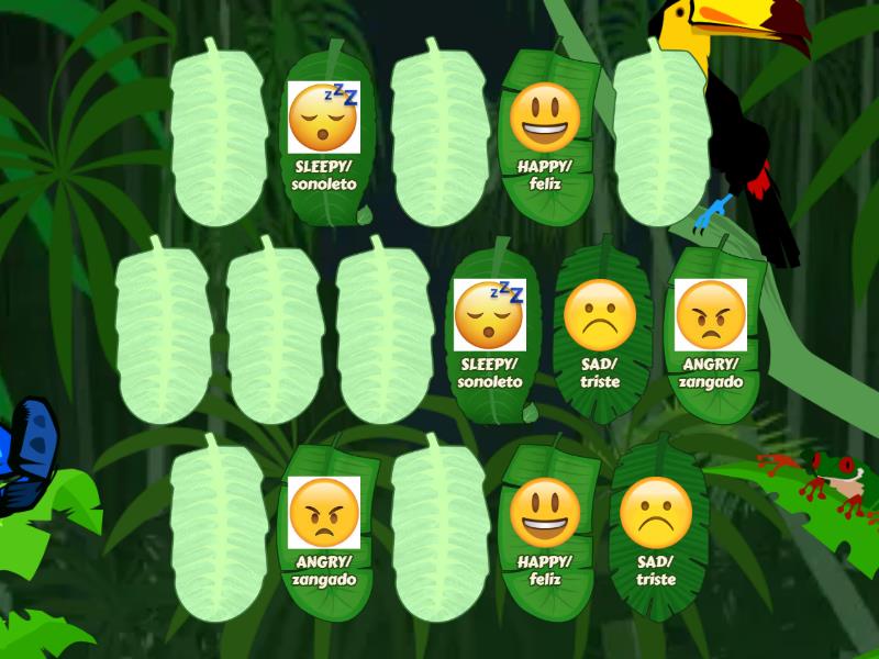 Feelings emotions memory game combine os pares