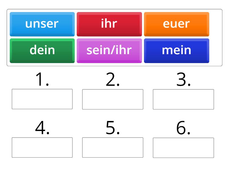 Possessivartikel-Akkusativ/Neutrum - Rank order