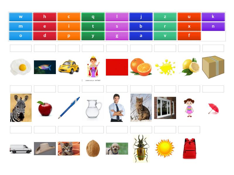 Phonics EW1 welcome unit - Match up
