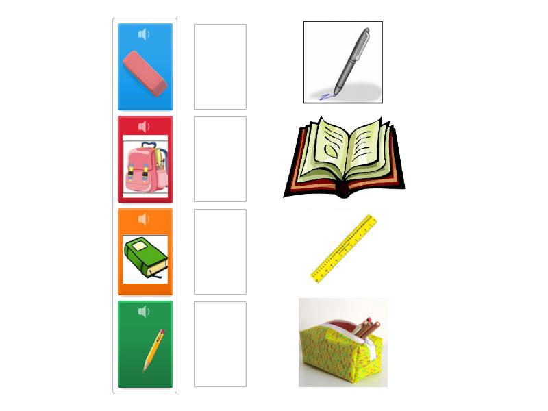 School objects - Match up