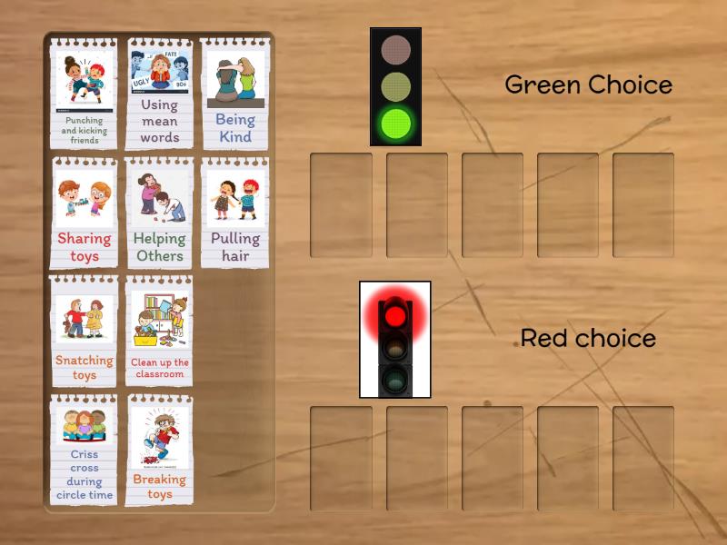 Sorting Good & Bad Choices - Group sort