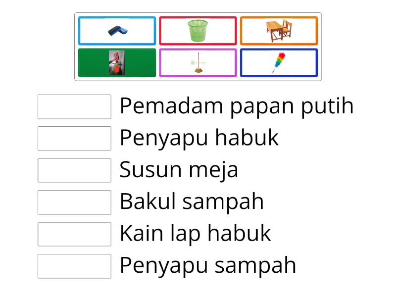 Alatan kebersihan bilik darjah - Associação