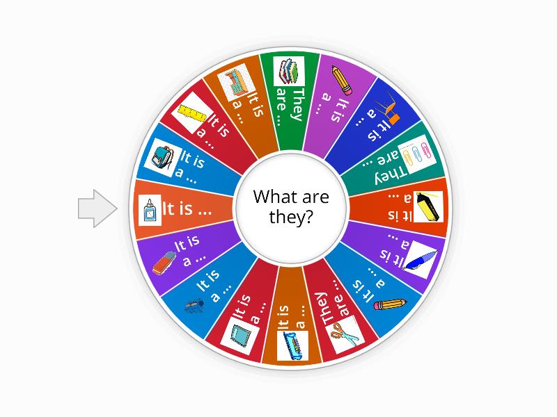 Classroom objects - Spin the wheel