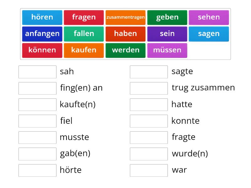 Präteritum - Match up