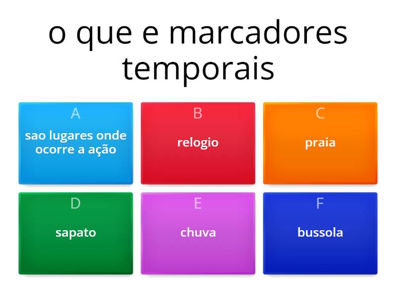 Marcadores Temporais Quiz