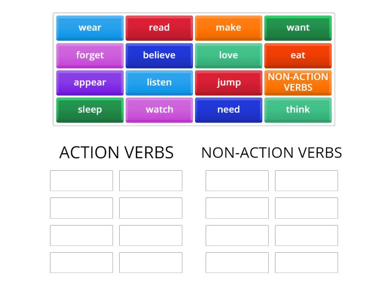 action and non action verbs british council