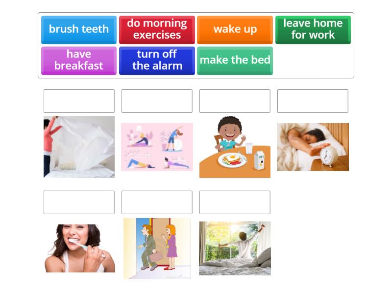 daily routine - Match up