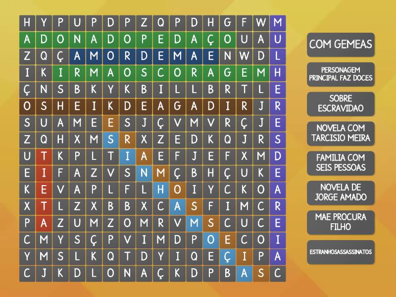 Cruzadinha Da Vovo Wordsearch