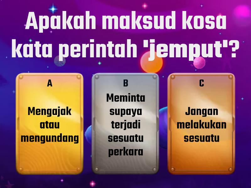 Bm Tahun 2 Maksud Kosa Kata Perintah Dan Contoh Ayat Perintah 002 Aktiviti 1 Quiz 3016