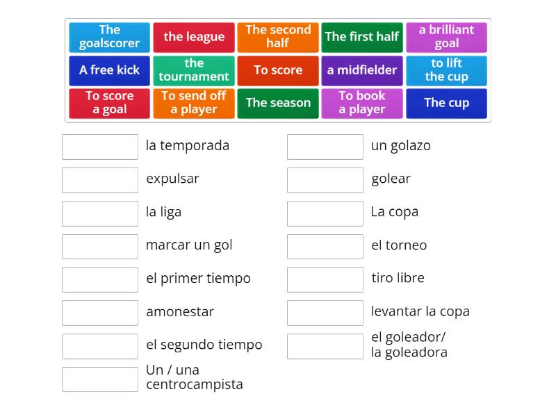 VOCABULARIO 2 - Une las parejas