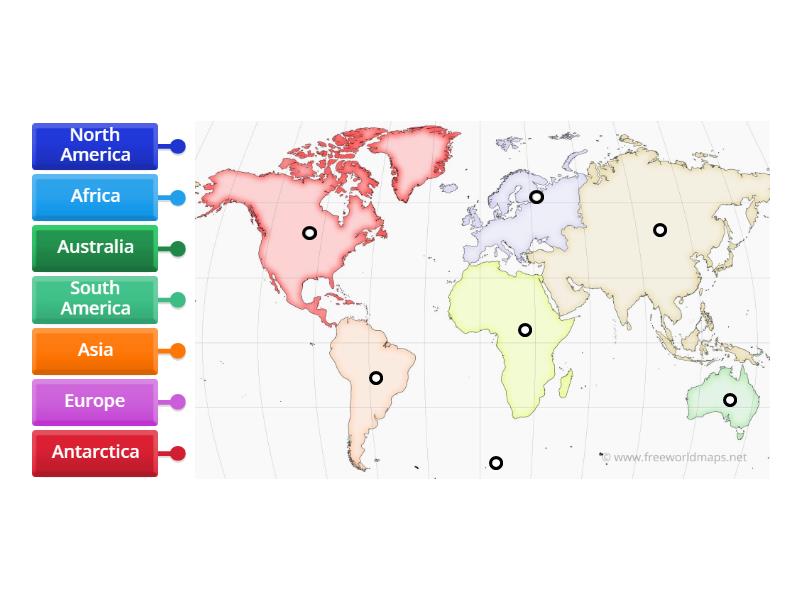 Seven Continents - Labelled diagram