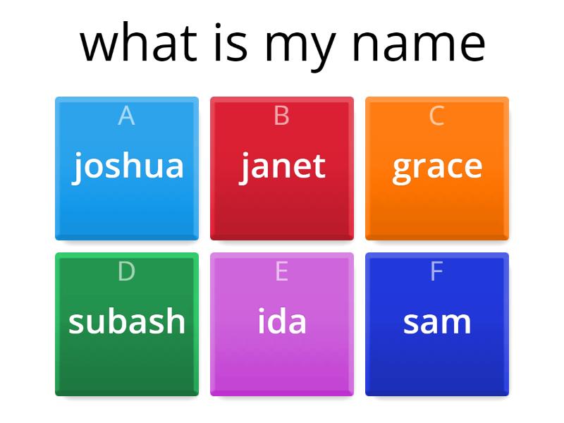 What Is My Name Quiz