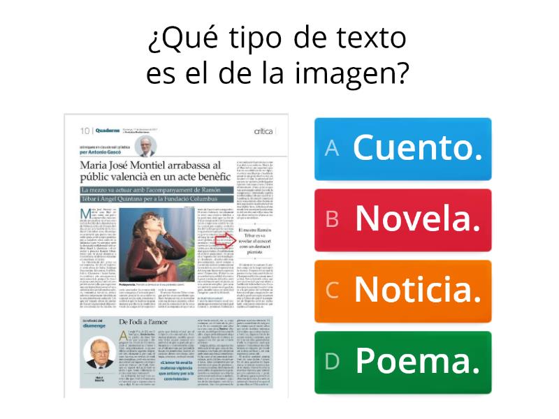 Textos Literarios Y No Literarios - Kuiz