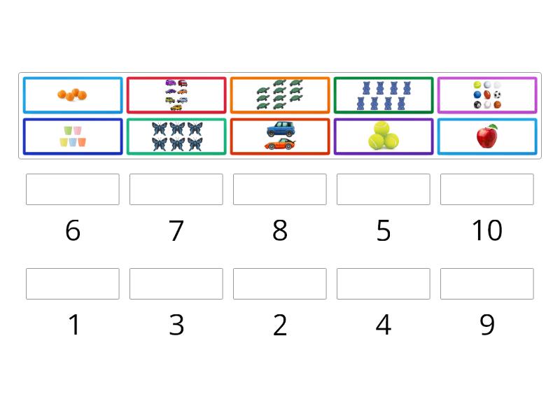 Counting From 1 -10 - Match Up