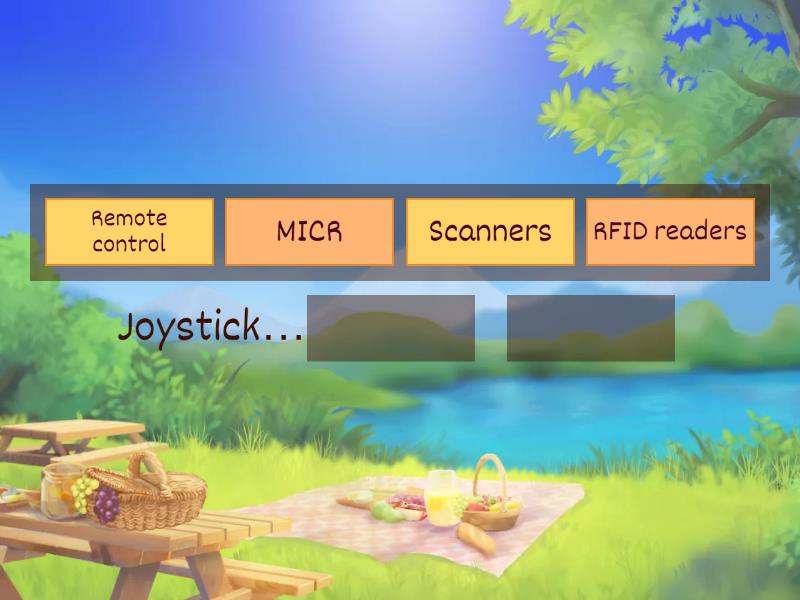 3 EXAMPLES MANUAL INPUT DEVICES - Complete the sentence