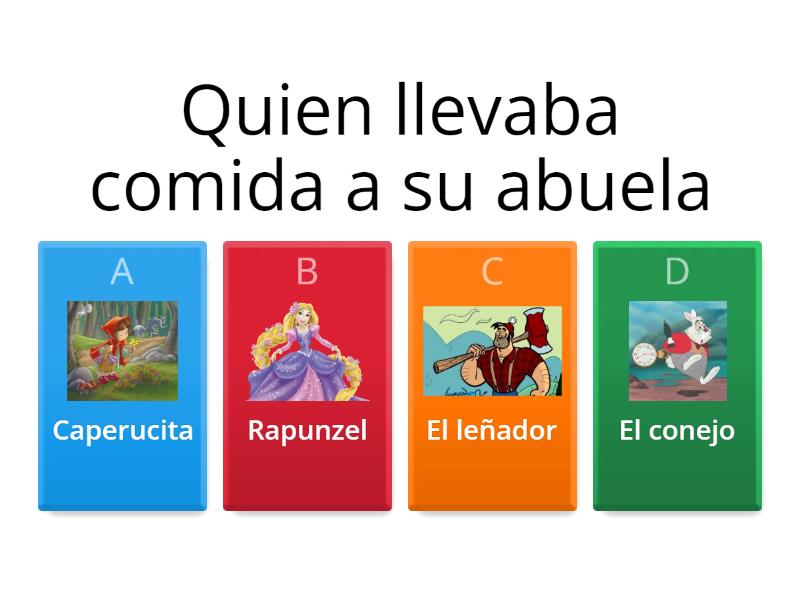 PREGUNTAS INTERACTIVAS DEL CUENTO DE CAPERUCITA ROJA - Cuestionario