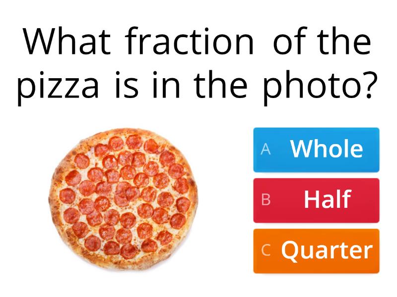 Fractions Halves/Quarters - Quiz