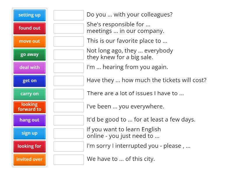 phrasal-verbs-calm-down-and-carry-on-match-up