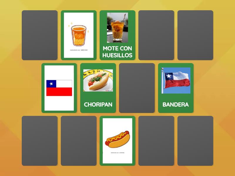 Parear imágenes Fiestas Patrias - Matching pairs