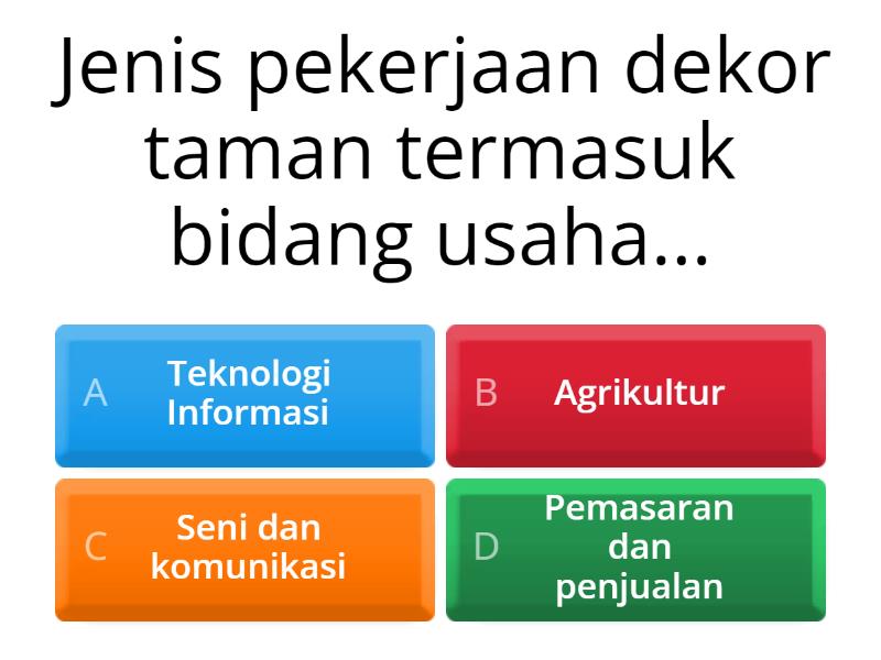 PILIHAN GANDA "DUNIA KERJA" - Quiz