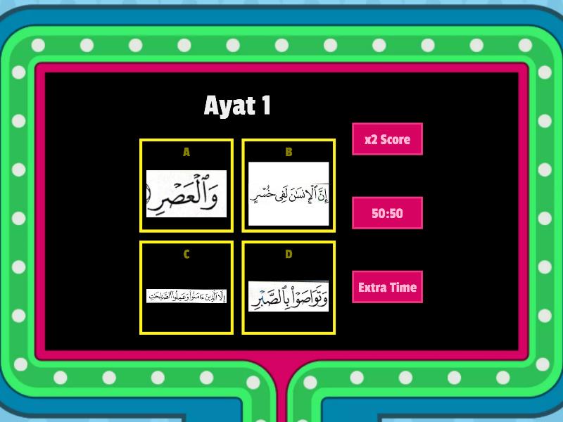 PENDIDIKAN ISLAM TAHUN 3 : BACAAN DAN HAFAZAN SURAH AL-ASR - Kuiz ...