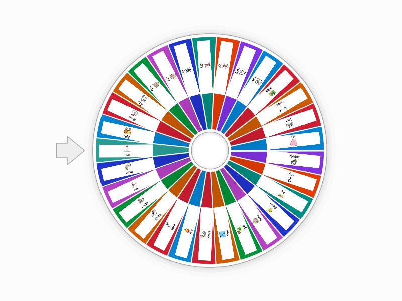 Spelling Families L14 Bingo - Spin the wheel