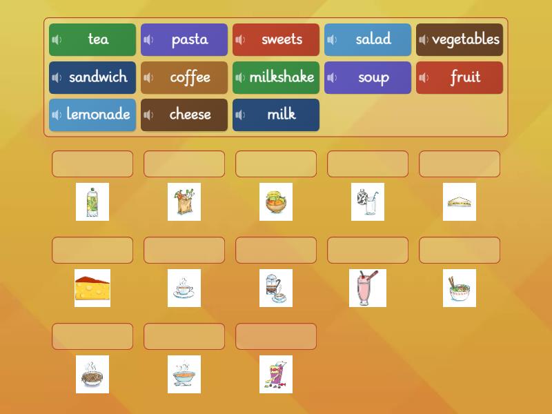 Kid's Box 4 - Unit 8 Food - Match up