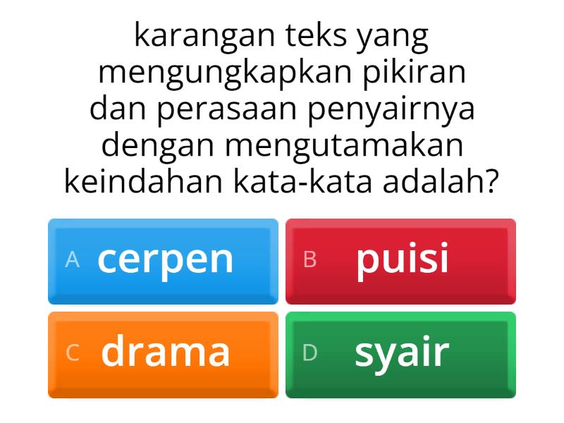 Kuis Menulis Puisi - Quiz