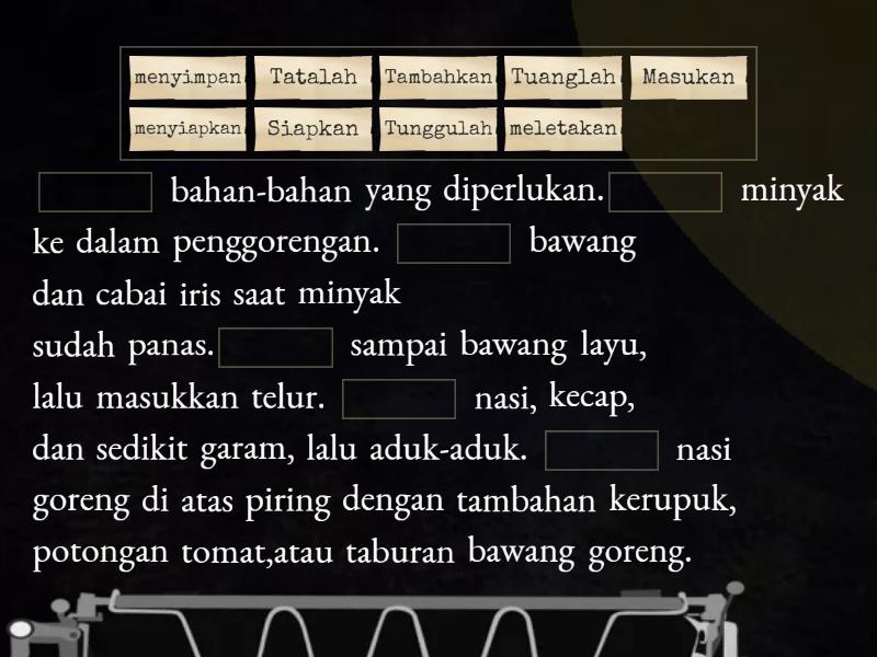 Susunlah Imbuhan -lah Dan -kan Ini - Missing Word