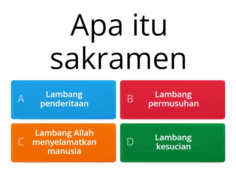 Gereja Sebagai Sakramen - Quiz