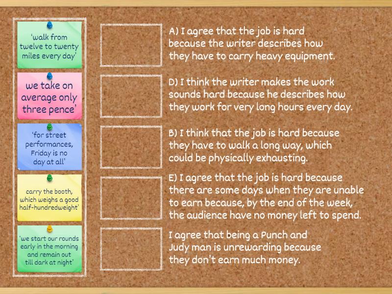 the quotes to the appropriate inferences - Match up