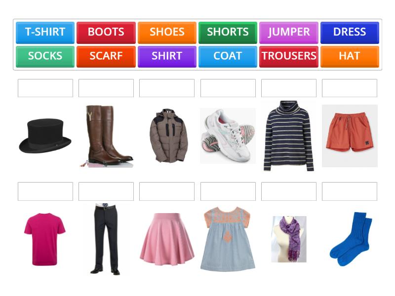 Unit 4: clothes - Match up