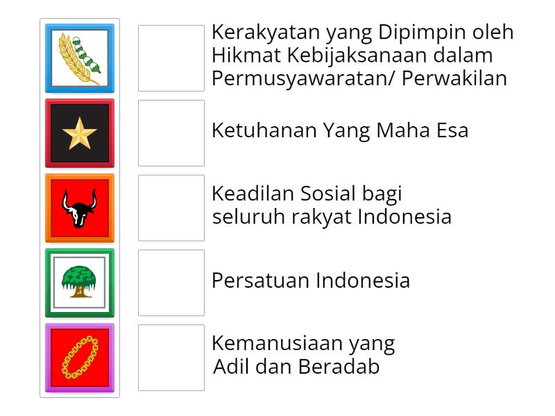 Mengingat Kembali Sila Pancasila Dan Lambangnya! - Permainan Pencocokan