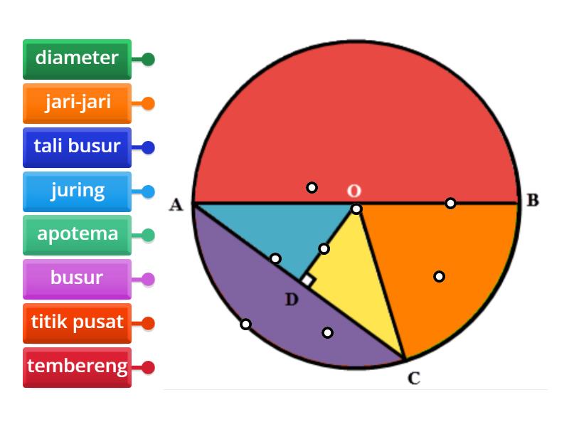 Unsur Unsur Lingkaran Labelled Diagram