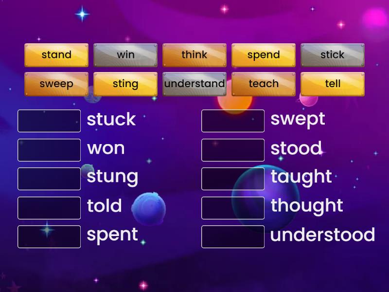 Infinitive - Simple Past - Match up