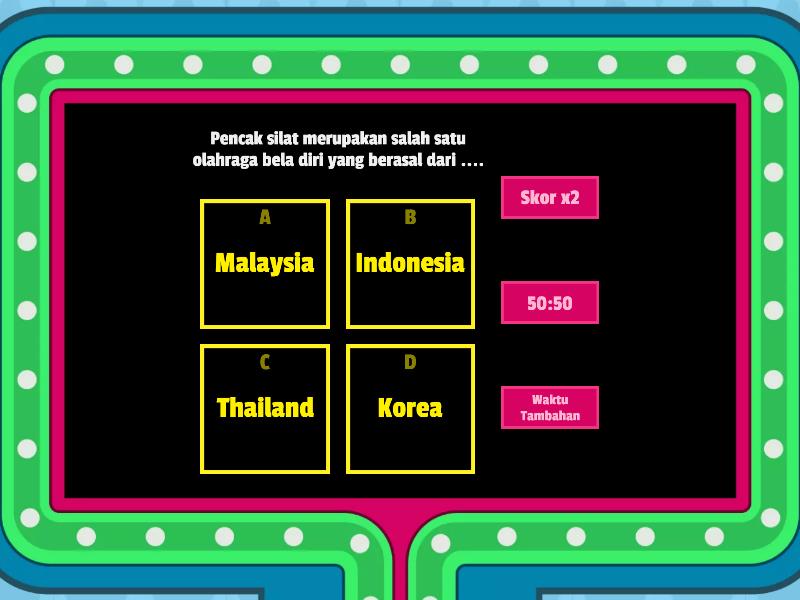 Latihan Soal Variasi Dan Kombinasi Gerak Dasar Pencak Silat - Gameshow Quiz