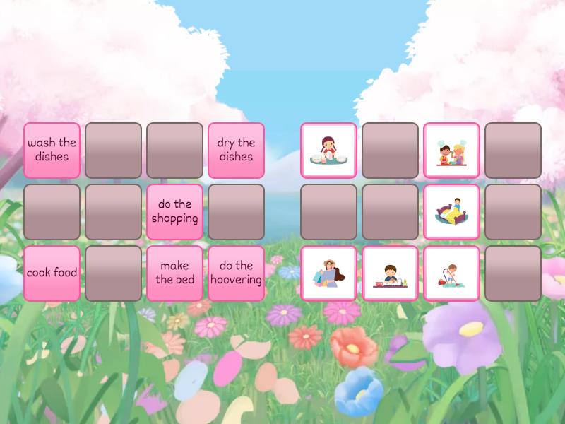 memory daily routine kids - Matching pairs